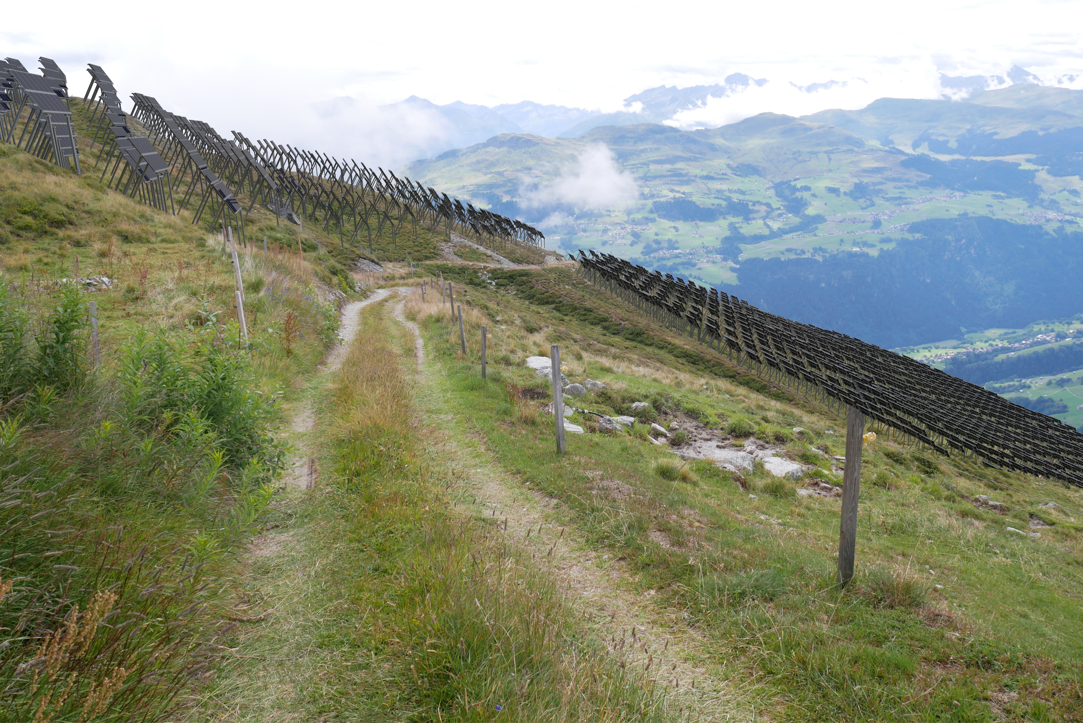 Ovra Solara Rueun, eine von zwei alpine Solaranlagen, die in Ilanz/Glion geplant sind