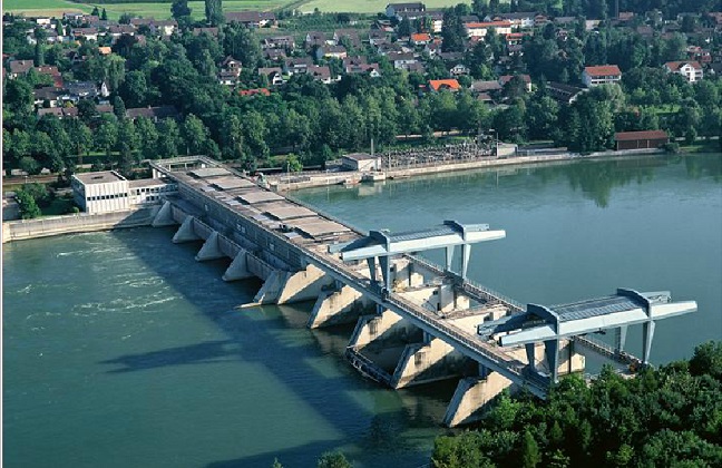 Hier sind wir am Rhein…aber was für ein Kraftwerk ist das?